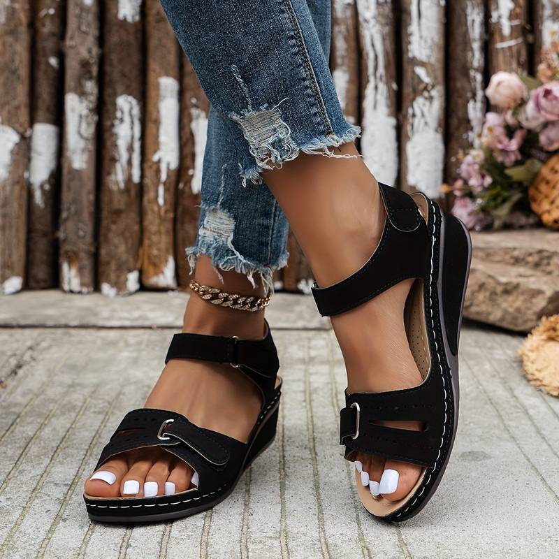 Frama Store | Women's Adjustable Orthopedic Comfort Sandals - Frama Store Frama Store | Women's Adjustable Orthopedic Comfort Sandals - Black / 2