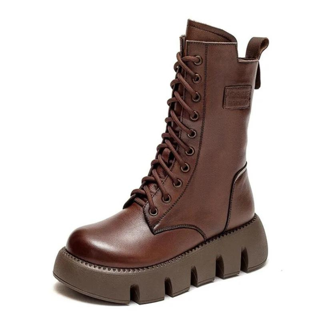Rugged Leather Combat Boots | Frama Store