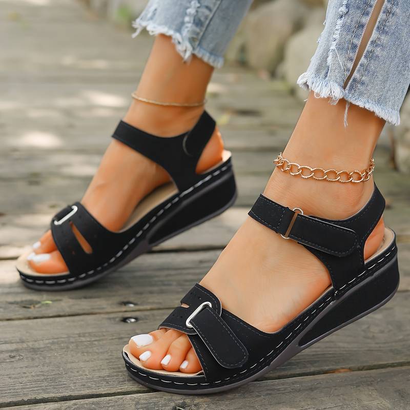 Frama Store | Women's Adjustable Orthopedic Comfort Sandals - Frama Store Frama Store | Women's Adjustable Orthopedic Comfort Sandals - Black / 2