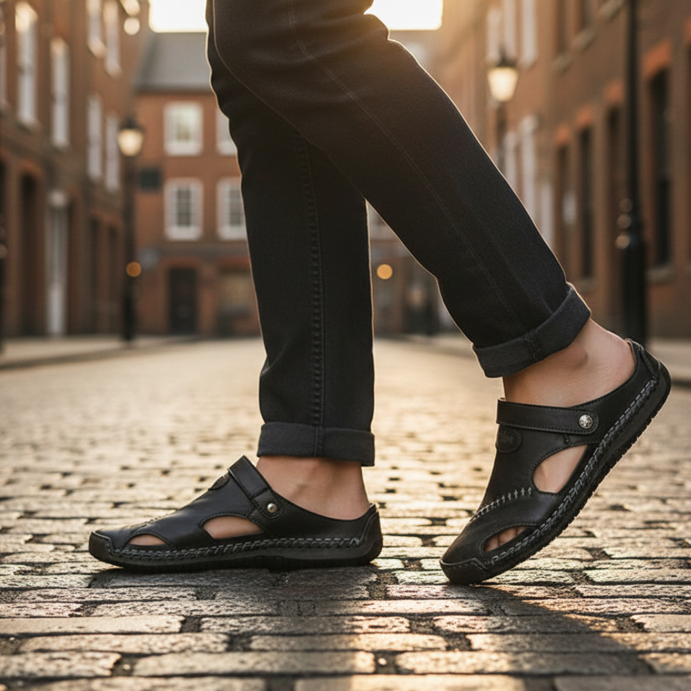 Men's Premium Leather Sandals - Comfort & Style