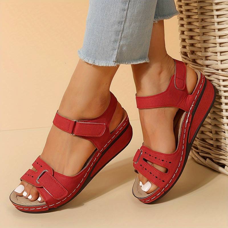 Frama Store | Women's Adjustable Orthopedic Comfort Sandals - Frama Store Frama Store | Women's Adjustable Orthopedic Comfort Sandals - Red / 2