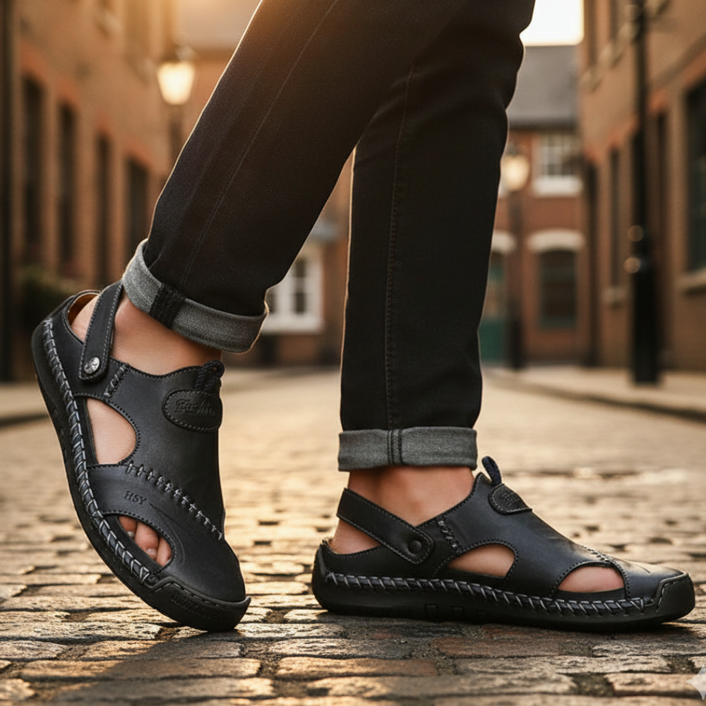 Men's Premium Leather Sandals - Comfort & Style