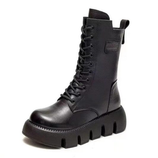 Rugged Leather Combat Boots | Frama Store