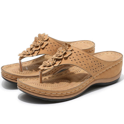 Sandale orthopédique à fleurs pour femme | Ponty