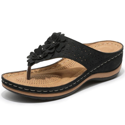Sandale orthopédique à fleurs pour femme | Ponty