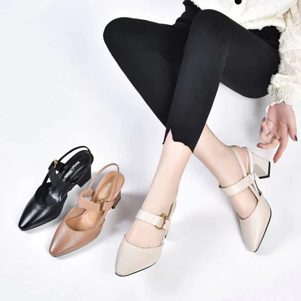 Frama Store | Elegant Orthopedic Block Heel Sandals for Women - Frama Store Frama Store | Elegant Orthopedic Block Heel Sandals for Women - Brown / 2.5