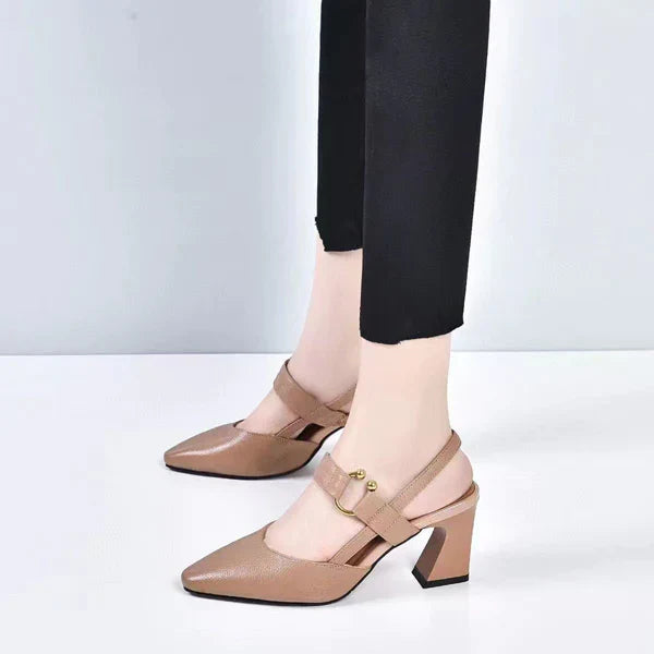 Frama Store | Elegant Orthopedic Block Heel Sandals for Women - Frama Store Frama Store | Elegant Orthopedic Block Heel Sandals for Women - Brown / 2.5
