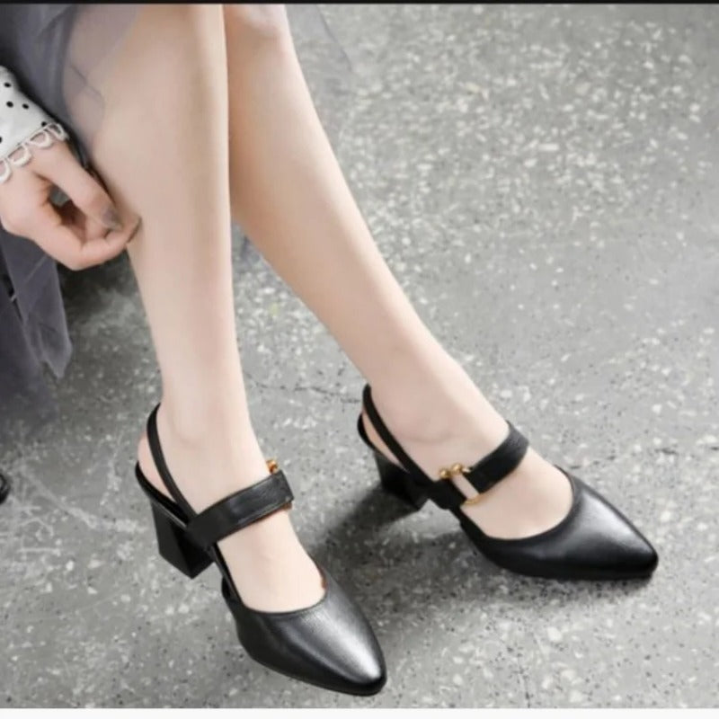 Frama Store | Elegant Orthopedic Block Heel Sandals for Women - Frama Store Frama Store | Elegant Orthopedic Block Heel Sandals for Women - Brown / 2.5