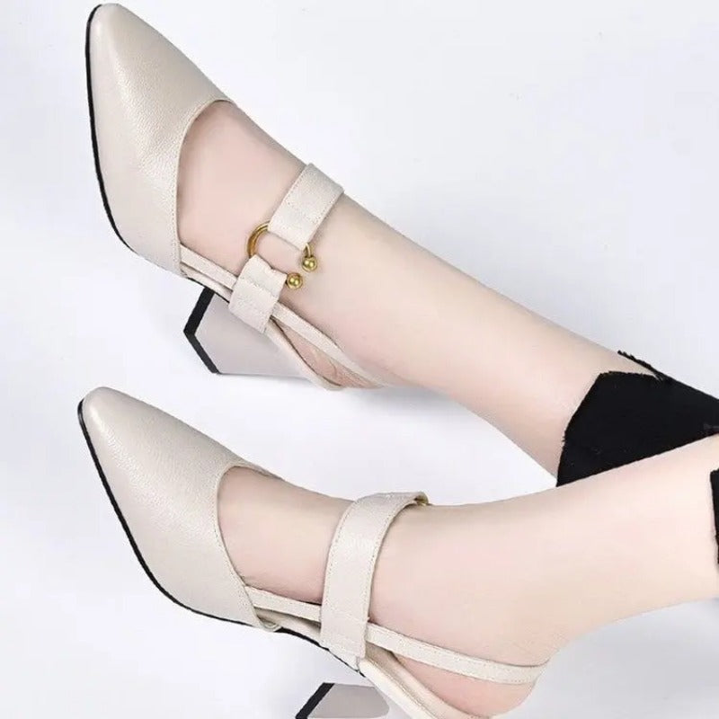 Frama Store | Elegant Orthopedic Block Heel Sandals for Women - Frama Store Frama Store | Elegant Orthopedic Block Heel Sandals for Women - Brown / 2.5