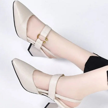 Frama Store | Elegant Orthopedic Block Heel Sandals for Women - Frama Store Frama Store | Elegant Orthopedic Block Heel Sandals for Women - Brown / 2.5