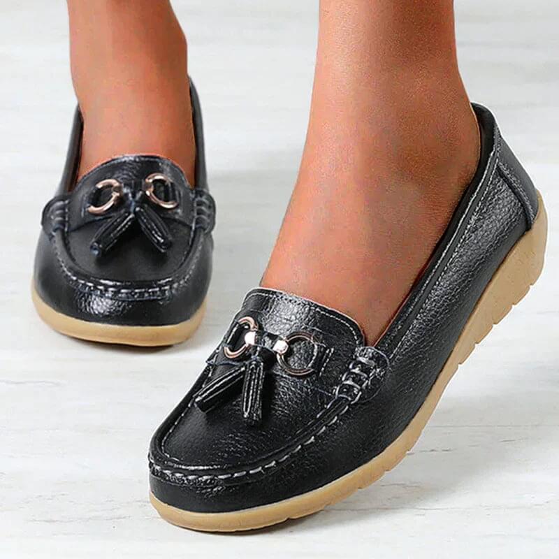 Frama Store | Classic Orthopedic Leather Moccasins for All-Day Comfort - Frama Store Frama Store | Classic Orthopedic Leather Moccasins for All-Day Comfort - White / 2.5